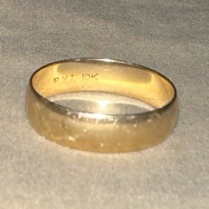 VINTAGE PMI 10K GOLD 5mm RING WEDDING BAND - sz 10